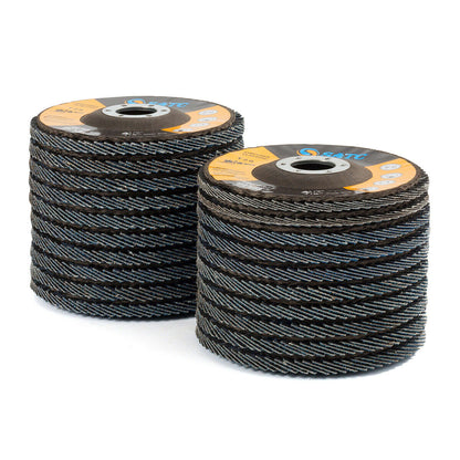 20 x 4.5" FLAP DISCS 115MM SANDING 40 60 80 120 MIX GRIT GRINDING WHEELS DISCS