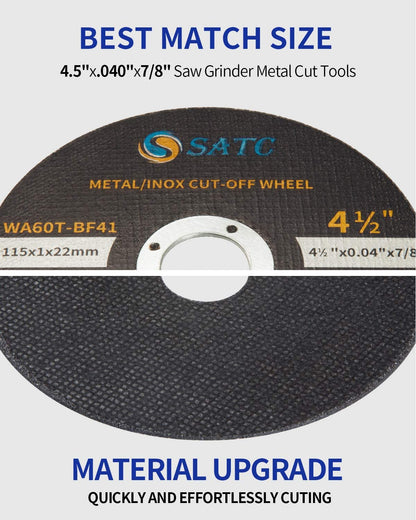 50Pack Cut Off Wheels 4-1/2 Metal Stainless Steel Cutting Disc for Angle Grinder