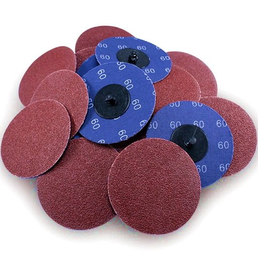 25PCS 3in Roloc Sanding Discs 60 Grit Aluminum Oxide Die Grinder Roll Lock Disc