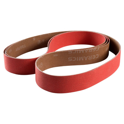 2x72in 120 Grit Metal Grinding Ceramic Sanding Belts Long Life High Performance