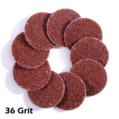 25PCS 3in Roloc Sanding Discs 60 Grit Aluminum Oxide Die Grinder Roll Lock Disc