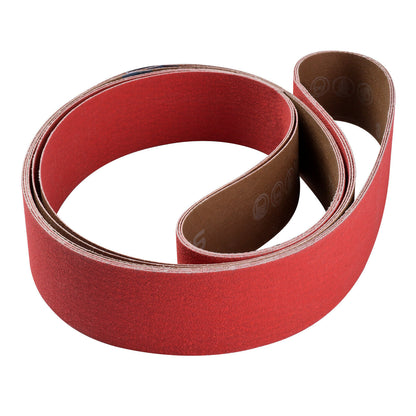 2x72in 120 Grit Metal Grinding Ceramic Sanding Belts Long Life High Performance