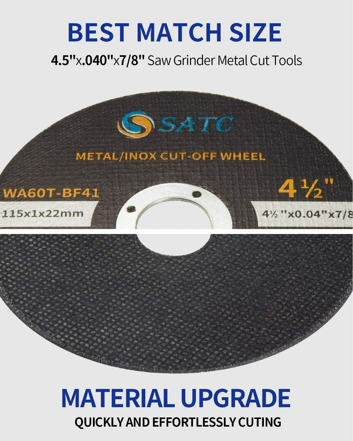 100 Pack Cut Off Wheels 4-1/2" Metal Stainless Steel Angle Grinder Cutting Disc