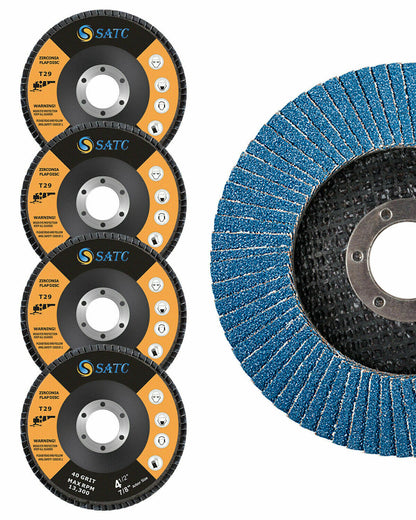 10PCS 4-1/2" Flap Discs 40 60 80 120 Grit Angle Grinder Sanding Grinding Wheels