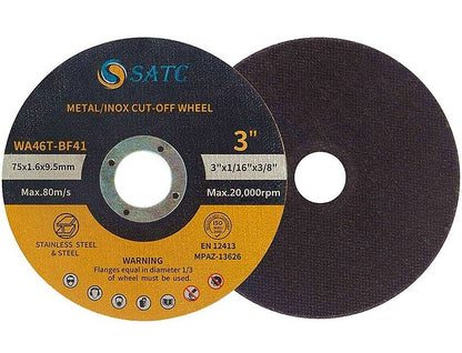 50x Cut Off Wheels 3"x1/16"x3/8" Metal Stainless Steel Die Grinder Cutting Disc