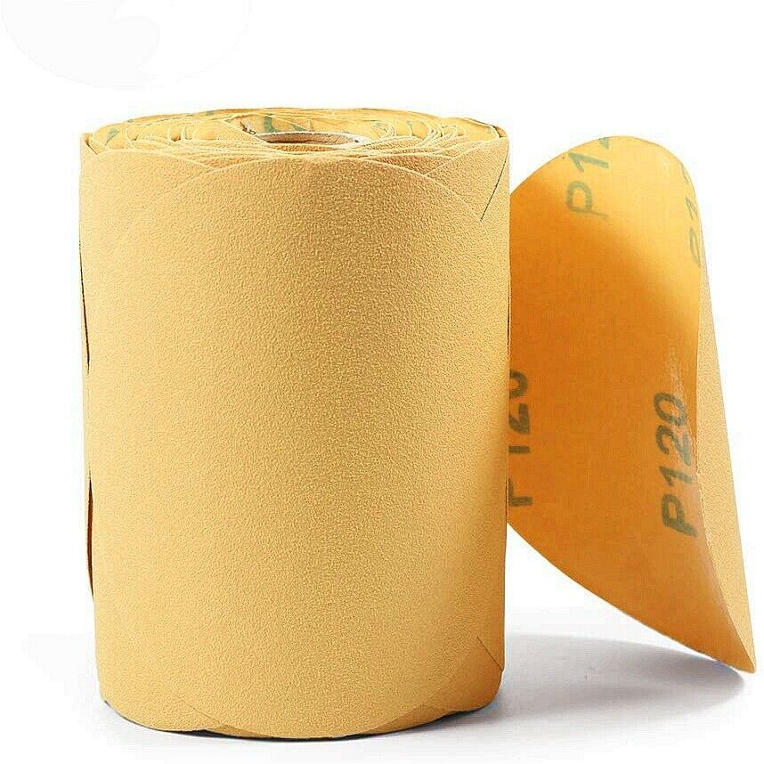 6" Sticky Back PSA Sandpaper 100 Roll 120 Grit Adhesive DA Sander Sanding Disc