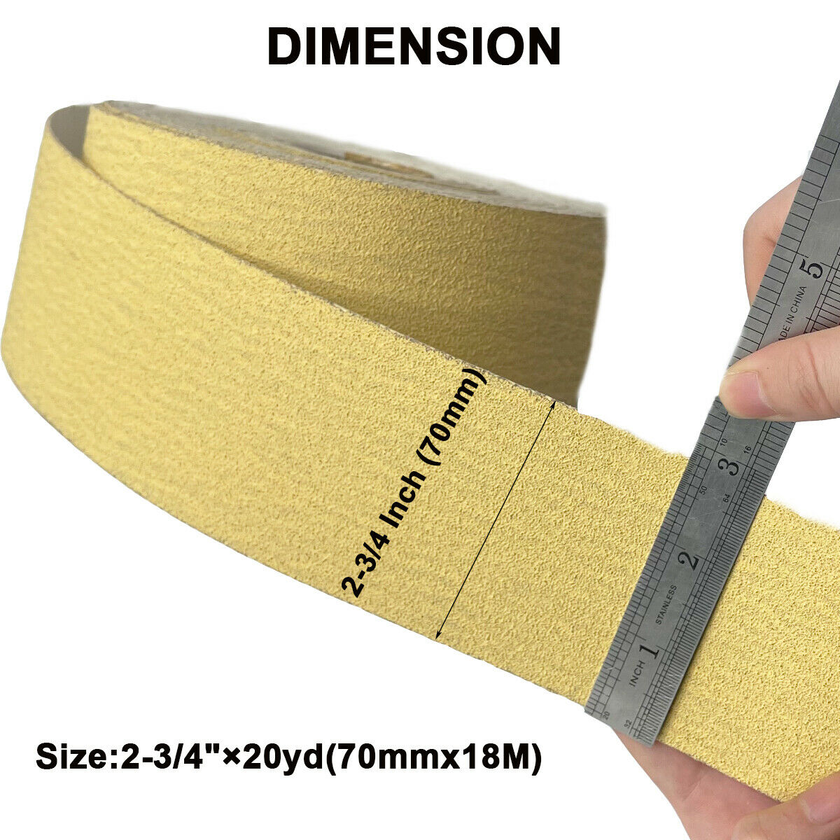 PSA 320 Grit Sandpaper Roll 2-3/4In x 20 Yards Longboard Self Adhesive Sandpaper