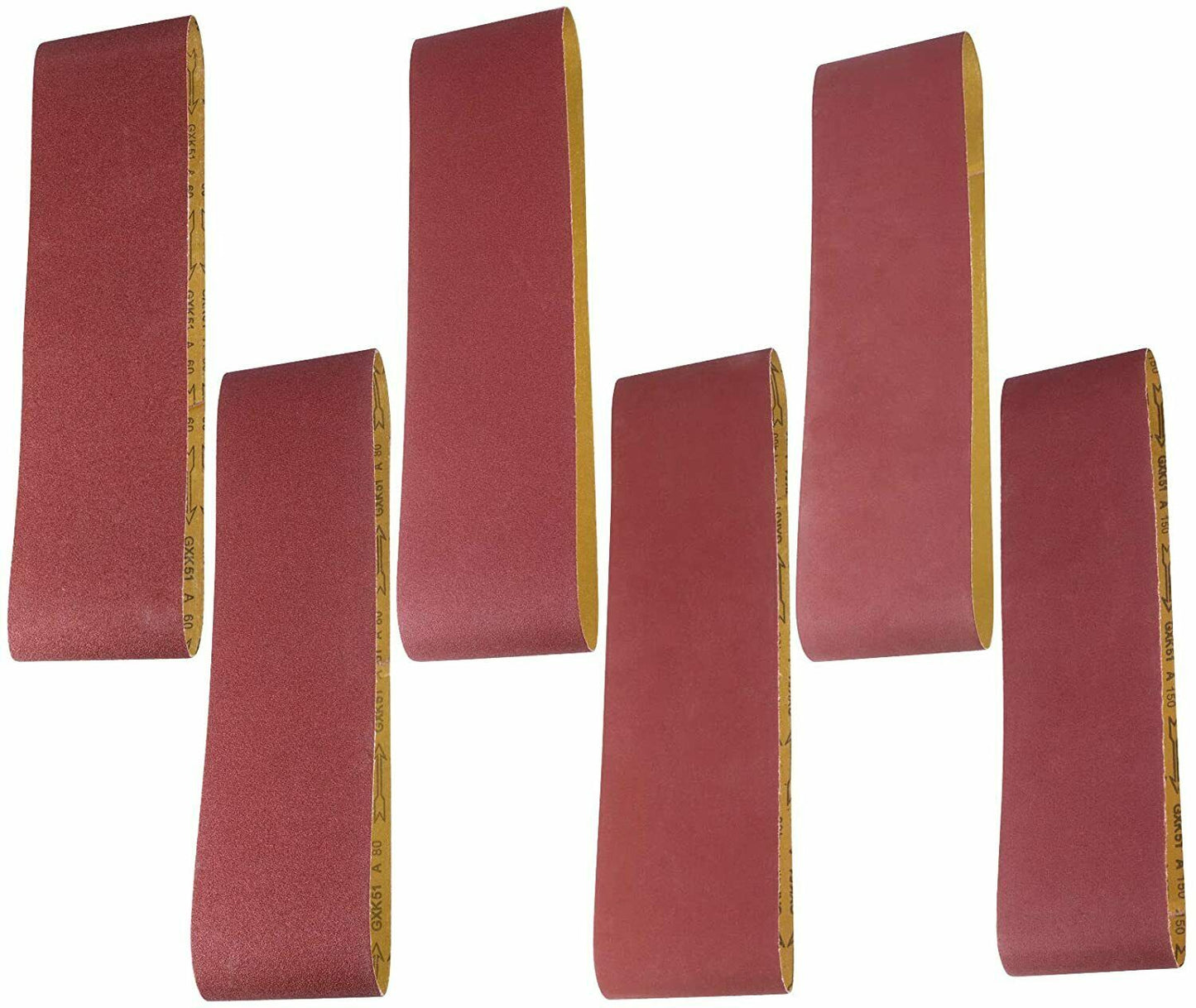 6x48 Inch Belt Sander Sanding Belts 6PCS Aluminum Oxide Belt Sandpaper Assorted