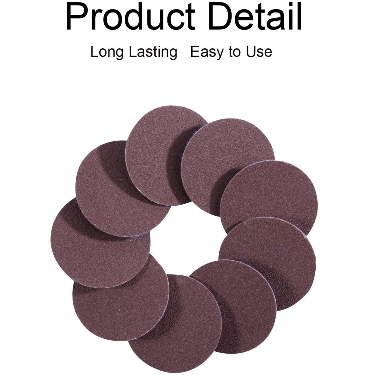 50PCS 2 Inch Roloc Disc 60 Grit Aluminum Oxide Roll Lock Sanding Discs