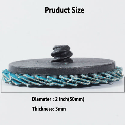 10PCS 2 Inch Flap Sanding Disc 120 Grit Zirconia Threaded Twist Roll Lock Disc