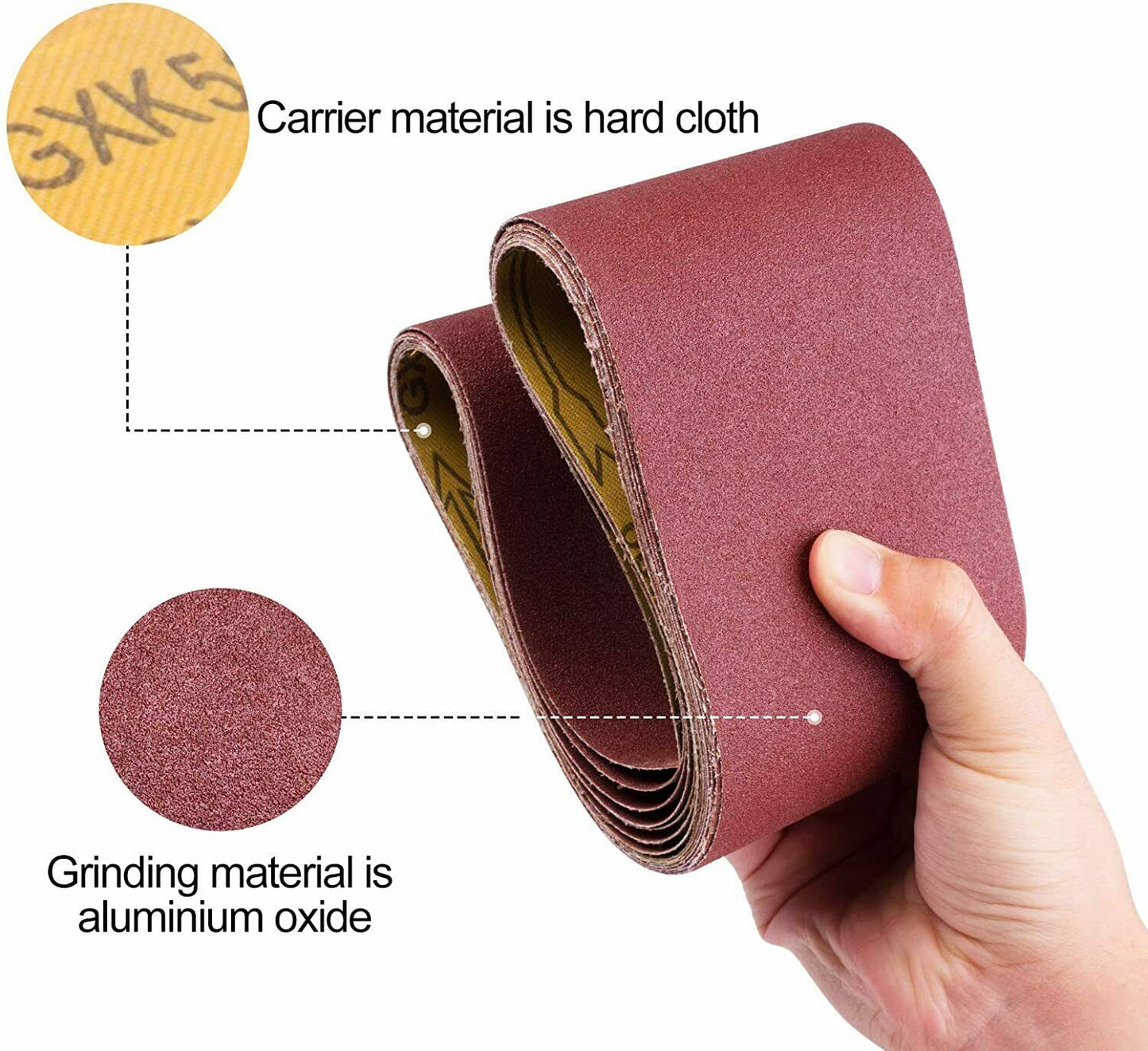 4x24 Inch Belt Sander Sanding Belts 12PCS Aluminum Oxide Belt Sandpaper Assorted