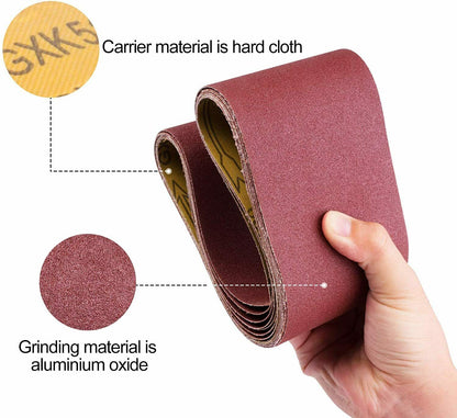 4x24 Inch Belt Sander Sanding Belts 12PCS Aluminum Oxide Belt Sandpaper Assorted