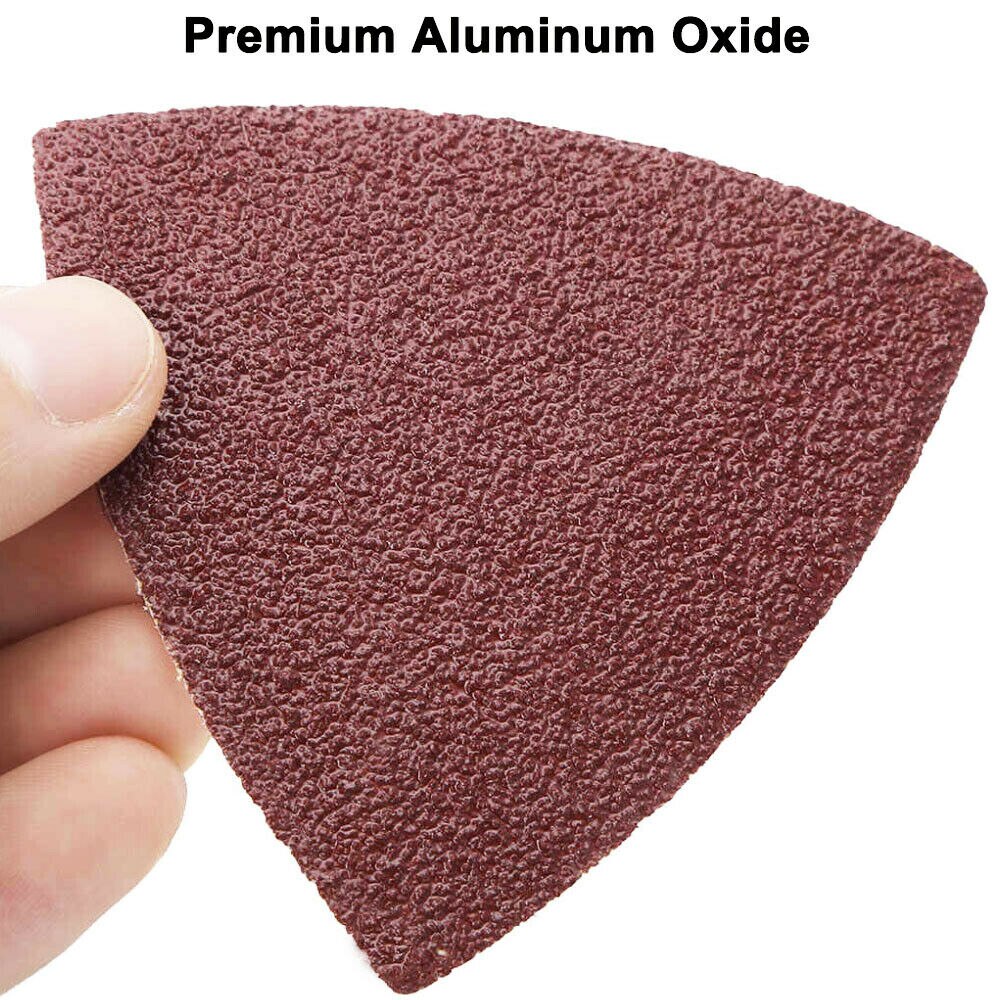 55 PCS Triangle Sanding Pads 3-1/8" Hook and Loop Sandpaper Assorted Grits