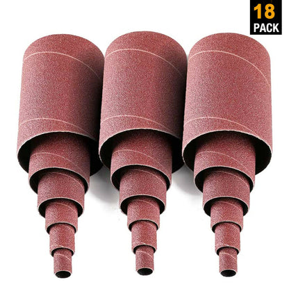 18 Pack Oscillating Spindle Sanding Sleeves 4.5in Length 80 120 240Assorted Grit