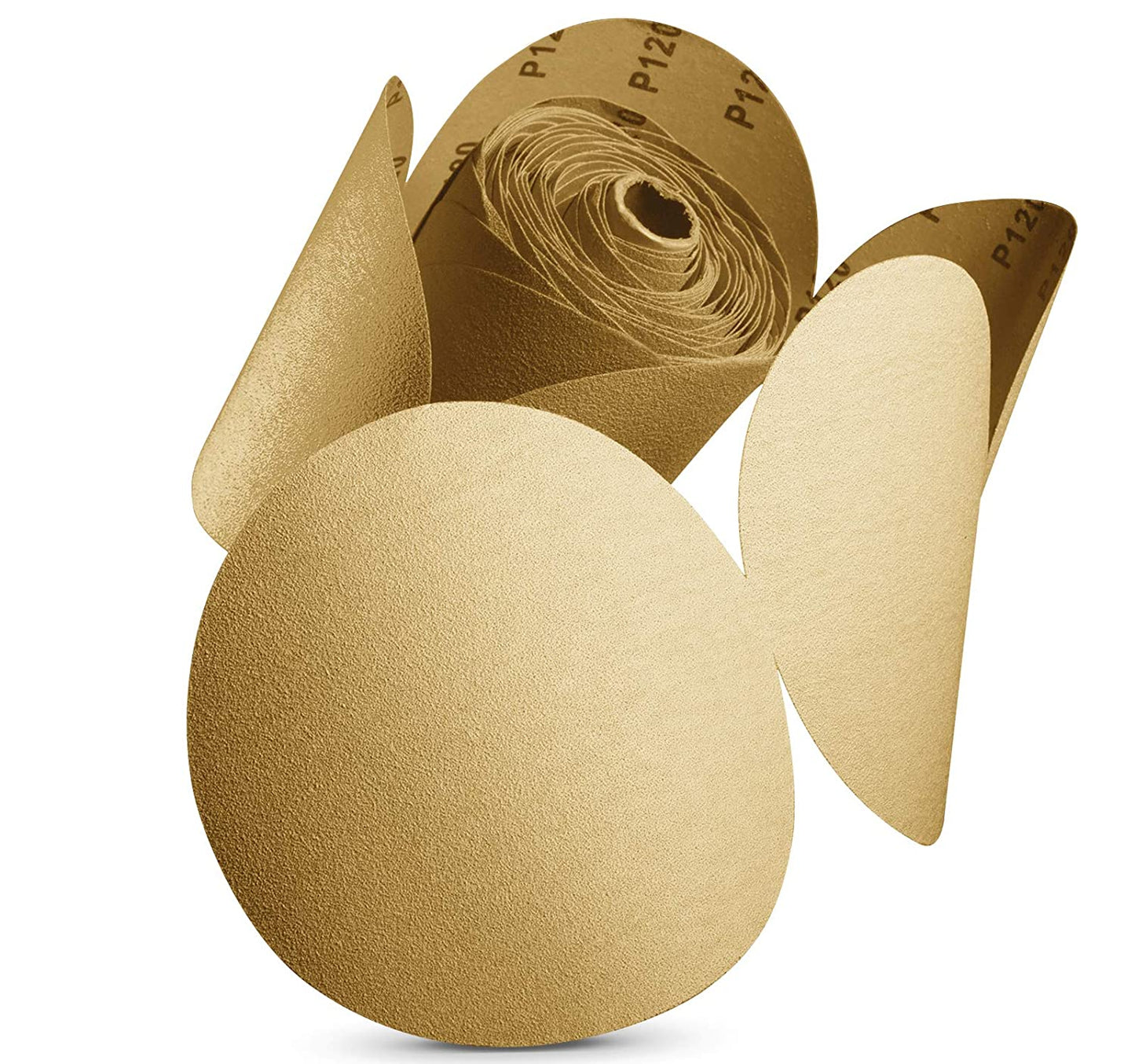 6Inch PSA Gold Sanding Discs Roll 120# Sticky Back Sandpaper Roll for Sander