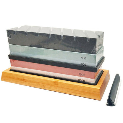 Whetstone Knife Sharpener Stone Grit 400/1000 3000/8000 Sharpening Stone Set