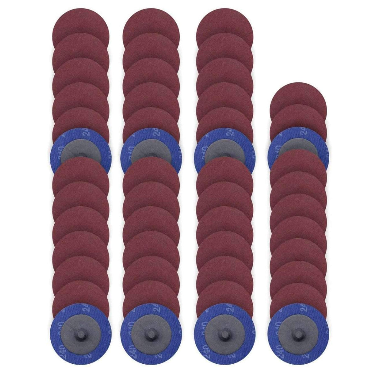 50PCS 2 Inch Roloc Disc 120 Grit Aluminum Oxide Roll Lock Sanding Discs