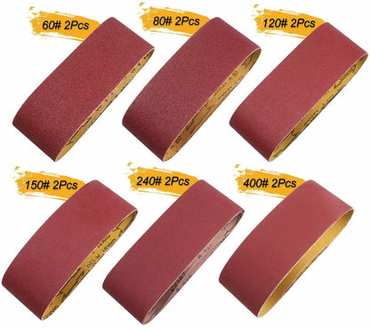 4x24 Inch Belt Sander Sanding Belts 12PCS Aluminum Oxide Belt Sandpaper Assorted