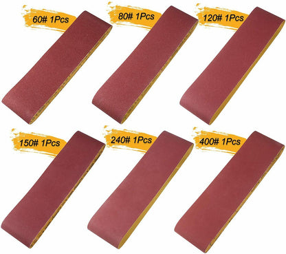 6x48 Inch Belt Sander Sanding Belts 6PCS Aluminum Oxide Belt Sandpaper Assorted