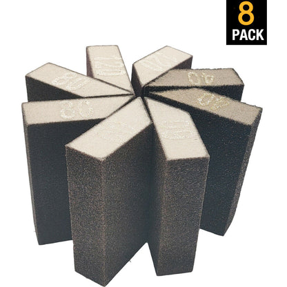 8 Pack Drywall Sanding Sponge Block 40/60/80/120Grit for Grinding Wood and Metal