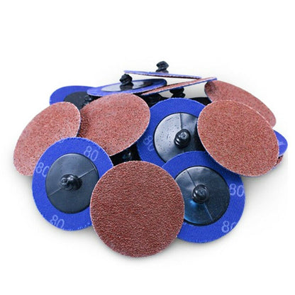 25 Pcs 3 Inch 80 Grit Roloc Disc Aluminum Oxide Die Grinder Quick Change Discs