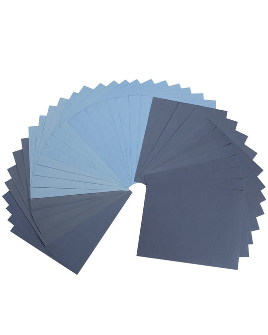 36PCS Wet Dry Sandpaper Sheets 400 to 3000 Grit Assorted Automotive Metal Paint