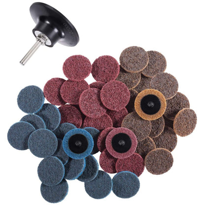 SATC 46PCS Surface Conditioning Discs 2 Inch Roloc Sanding Disc with 1/4" Holder