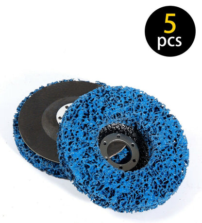 5PCS Blue Easy Strip Discs Paint 4.5 Inch Stripping Wheels Rust Remover Discs