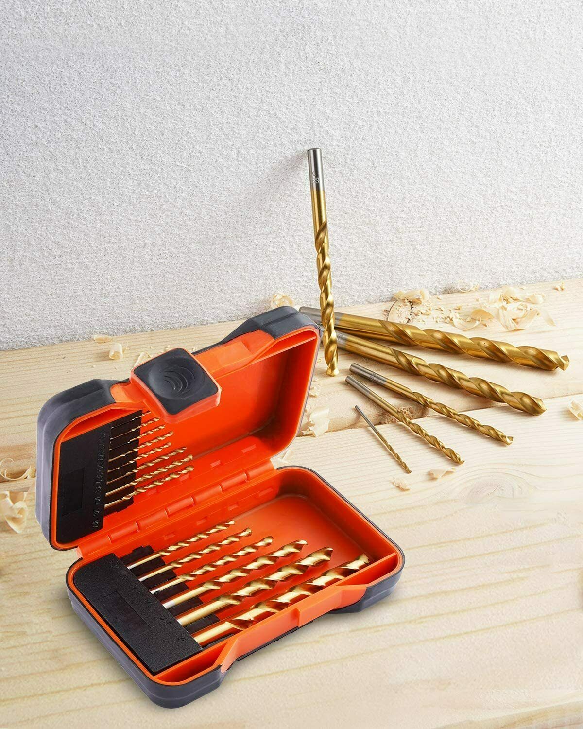 15PCS M2 Drill Bit Set High Speed Steel with Titanium Coated for Metal Stailess