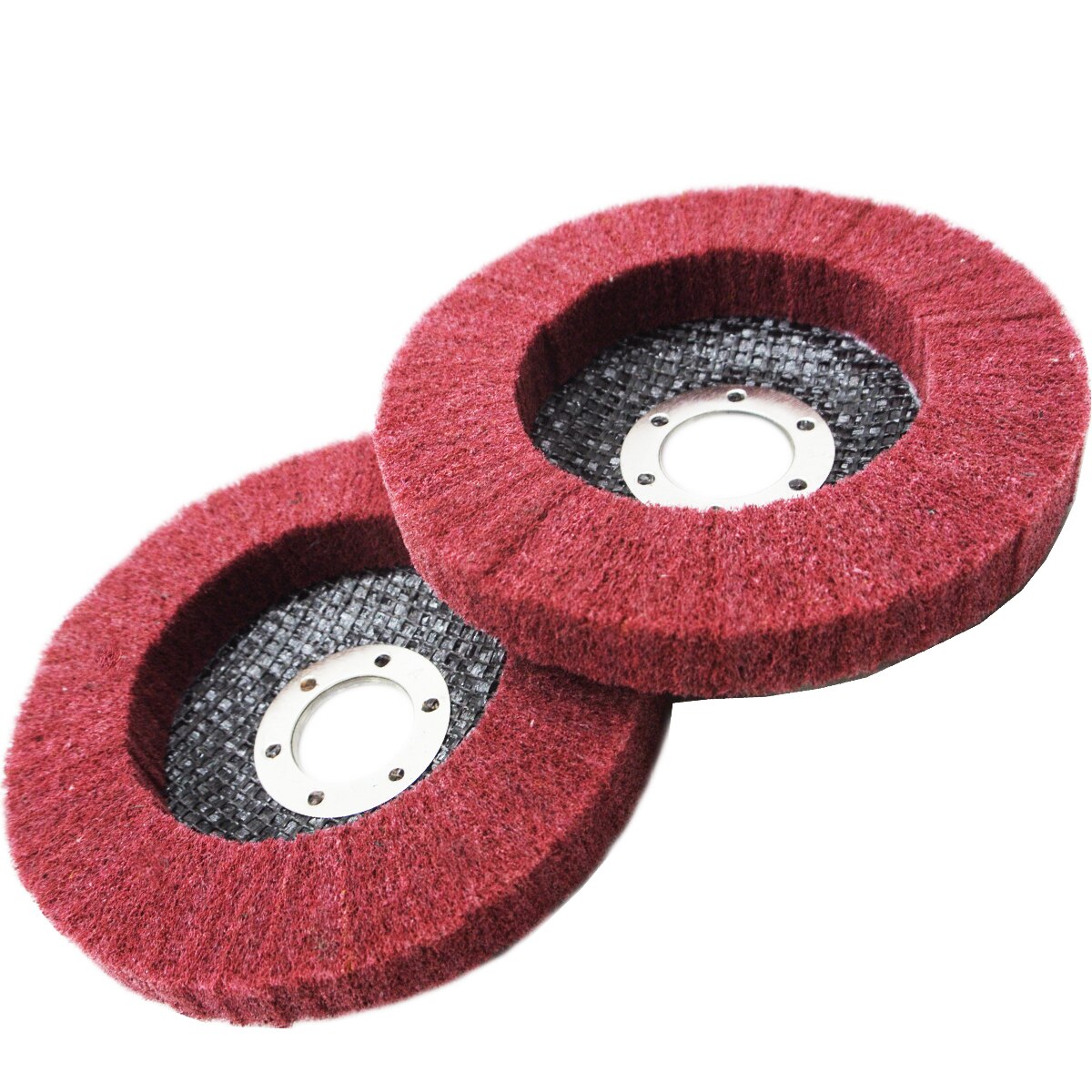 SATC 5Pcs 4.5" x 7/8" 320 Grit Polishing Grinding Wheel,Scouring pad Buffing Wheel Nylon Fiber Flap Disc for Angle Grinder