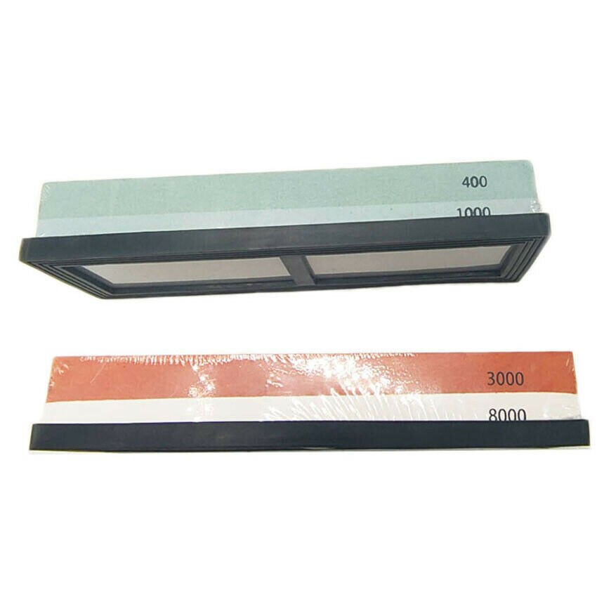 9PCS Knife Sharpening Stone Whetstone Set 4 Side Grit 400/1000 3000/8000