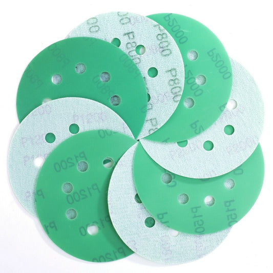 50PCS 5in Wet Dry Sanding Discs Random Orbital Sandpaper Grit 1500 Automotive