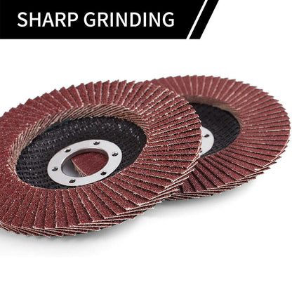 20PCS Flap Sanding Disc Aluminum 4-1/2" X 7/8" 40 60 80 120 Grit Grinding Wheel