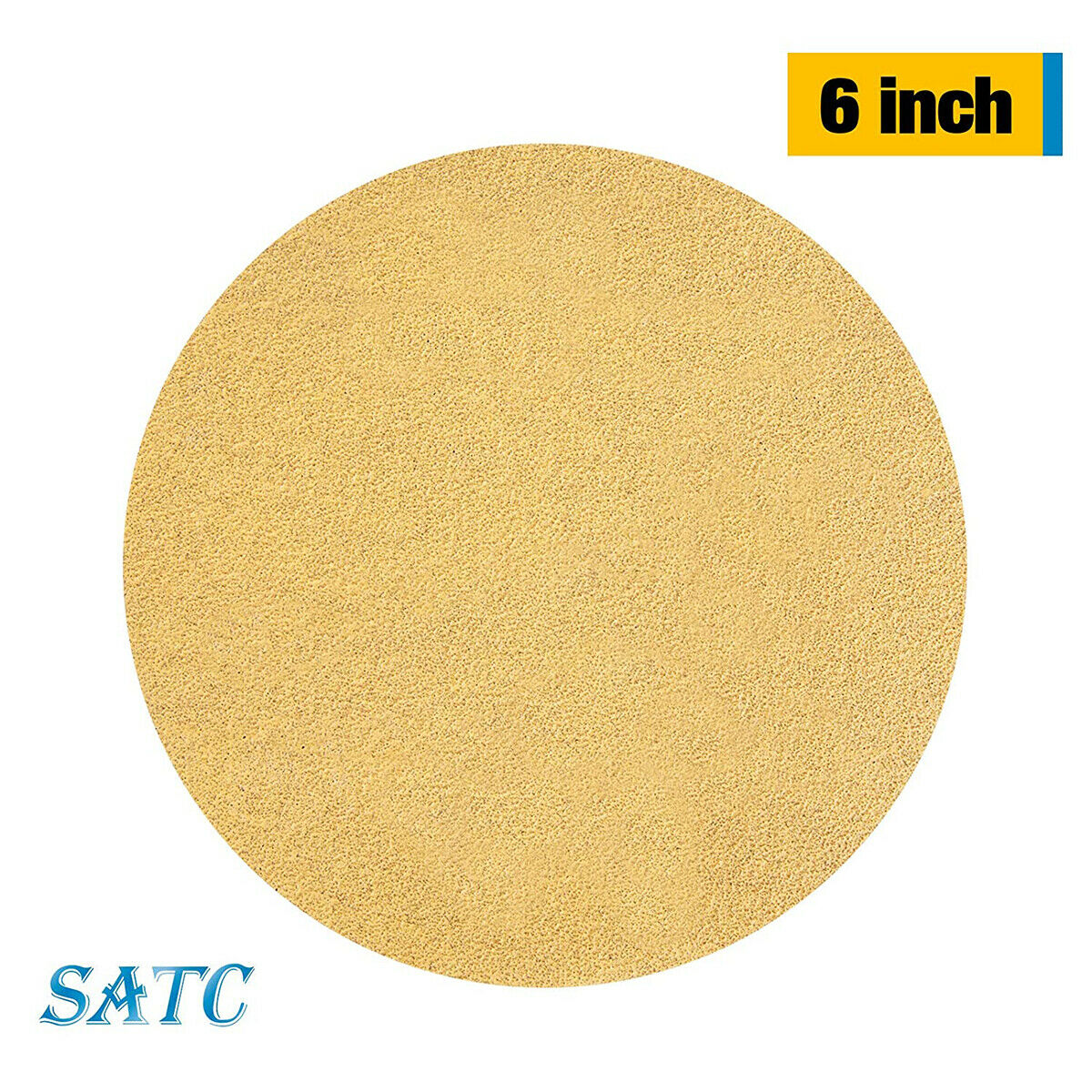 25PCS 6 Inch Gold Sanding Discs Hook and Loop No Hole 40 Grit Sander Sandpaper