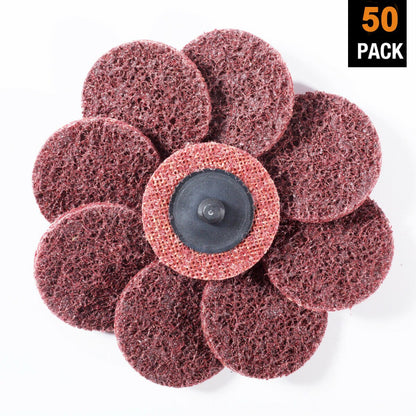 50PCS 2 inch R-Type Roll Lock Sanding Discs Medium Grit Die Grinder Roloc Discs