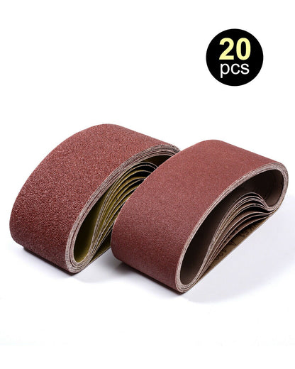 3x18 Inch Belt Sander Sanding Belts 20PCS Aluminum Oxide Belt Sandpaper Assorted