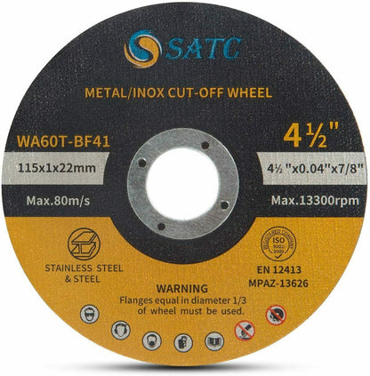 10Pack Cut Off Wheels 4-1/2 Metal Stainless Steel Cutting Disc for Angle Grinder