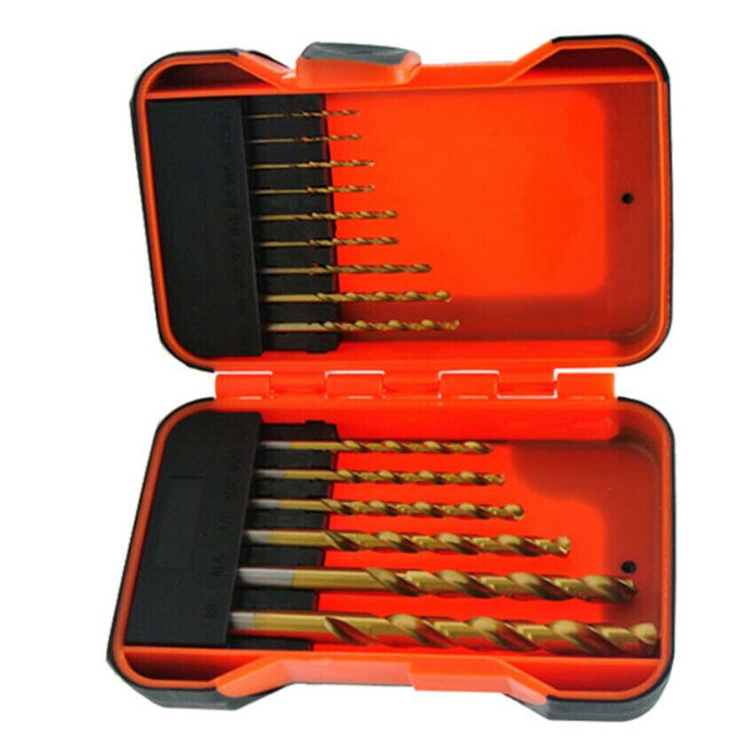 15PCS M2 Drill Bit Set High Speed Steel with Titanium Coated for Metal Stailess