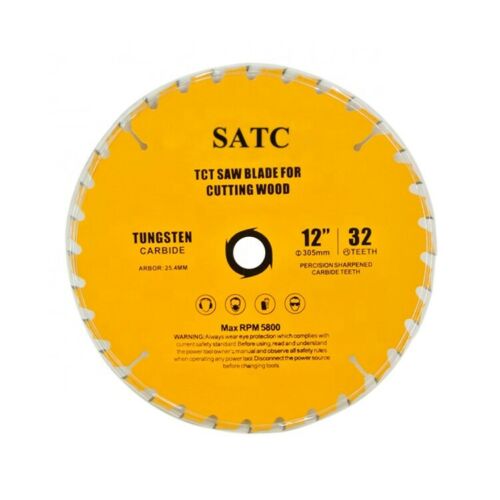 2PCS 12-Inch Circular Saw Blade Tungsten Carbide 32 and 80 Tooth for Woodworking