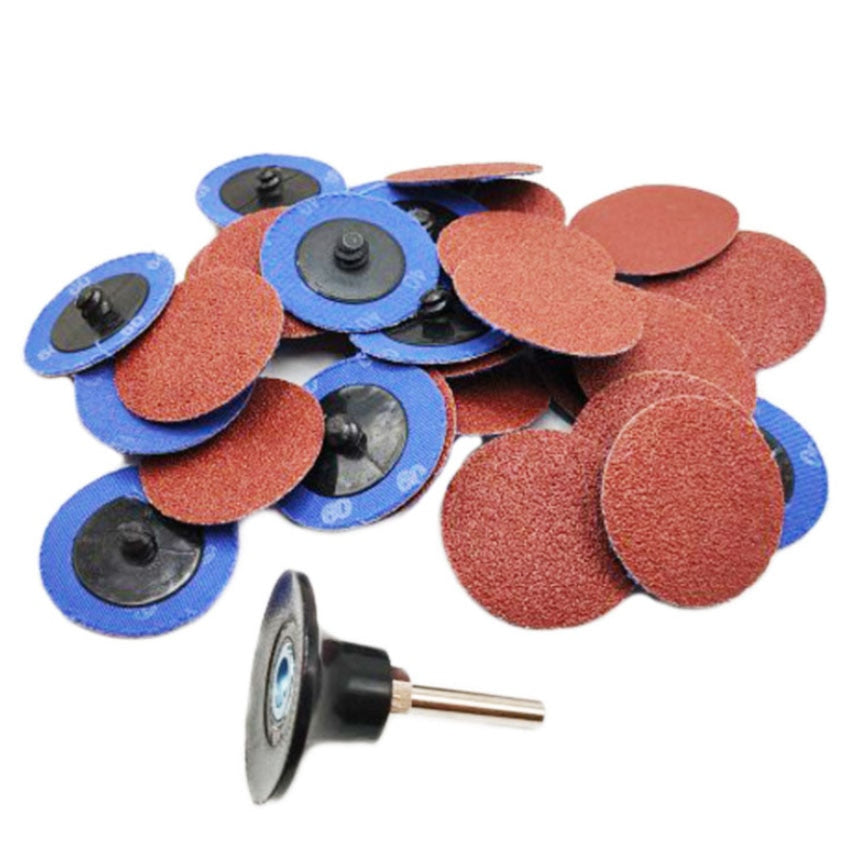 SATC 51PCS 2Inch Roloc Sanding Disc with 1/4" Holder Aluminum Oxide Quick Change Disc