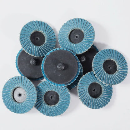 10PCS 2 Inch 60 Grit Roloc Flap Discs Zirconia Alumina Roll Lock Sanding Discs