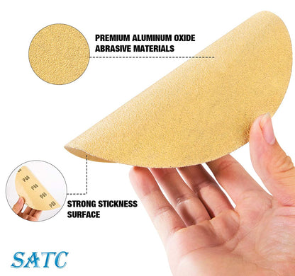 Sanding Disc Sandpaper 6" 100 Roll PSA Sticky Back 80 Grit Round With Adhesive Back Premium Aluminum Oxide Grain 80 Grit