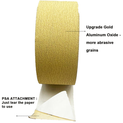 PSA 120 Grit Sandpaper Roll 2-3/4In x 20 Yards Longboard Self Adhesive Sandpaper