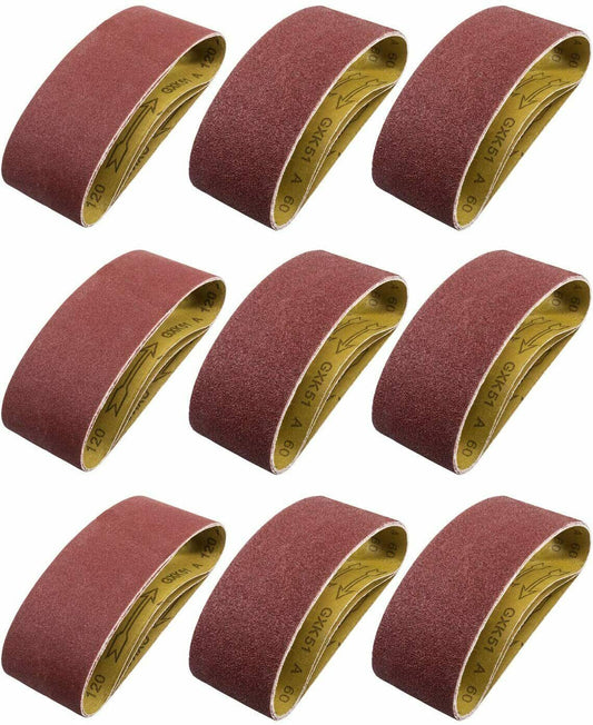 3x21 Inch Belt Sander Sanding Belts 20PCS Aluminum Oxide Belt Sandpaper Assorted