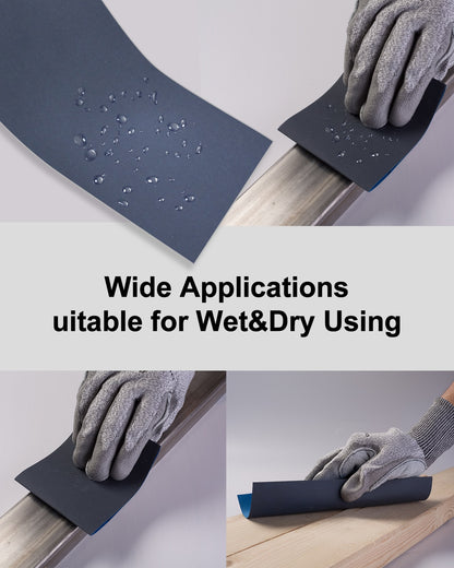 36PCS Wet Dry Sandpaper Sheets 400 to 3000 Grit Assorted Automotive Metal Paint