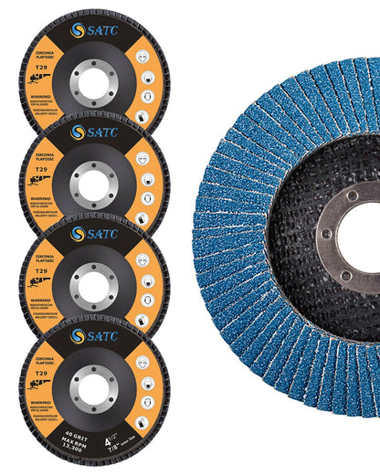 5Pack Flap Discs 4.5" x 7/8" Grinding Wheel 40Grit T29 Zirconia Die Grinder Disc