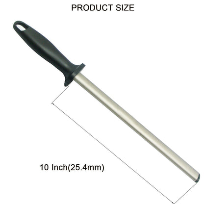 10 Inch Diamond Knife Sharpener Rod Oval Carbon Steel Knife Sharpening Tool