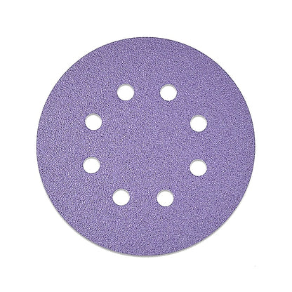 100PCS 5in Sanding Discs Hook and Loop 8 Holes Sandpaper Assorted Grit 40-800