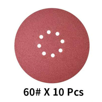 10PCS 9 Inch Sanding Discs 8 Holes 60Grit Hook and Loop Orbital Sander Sandpaper