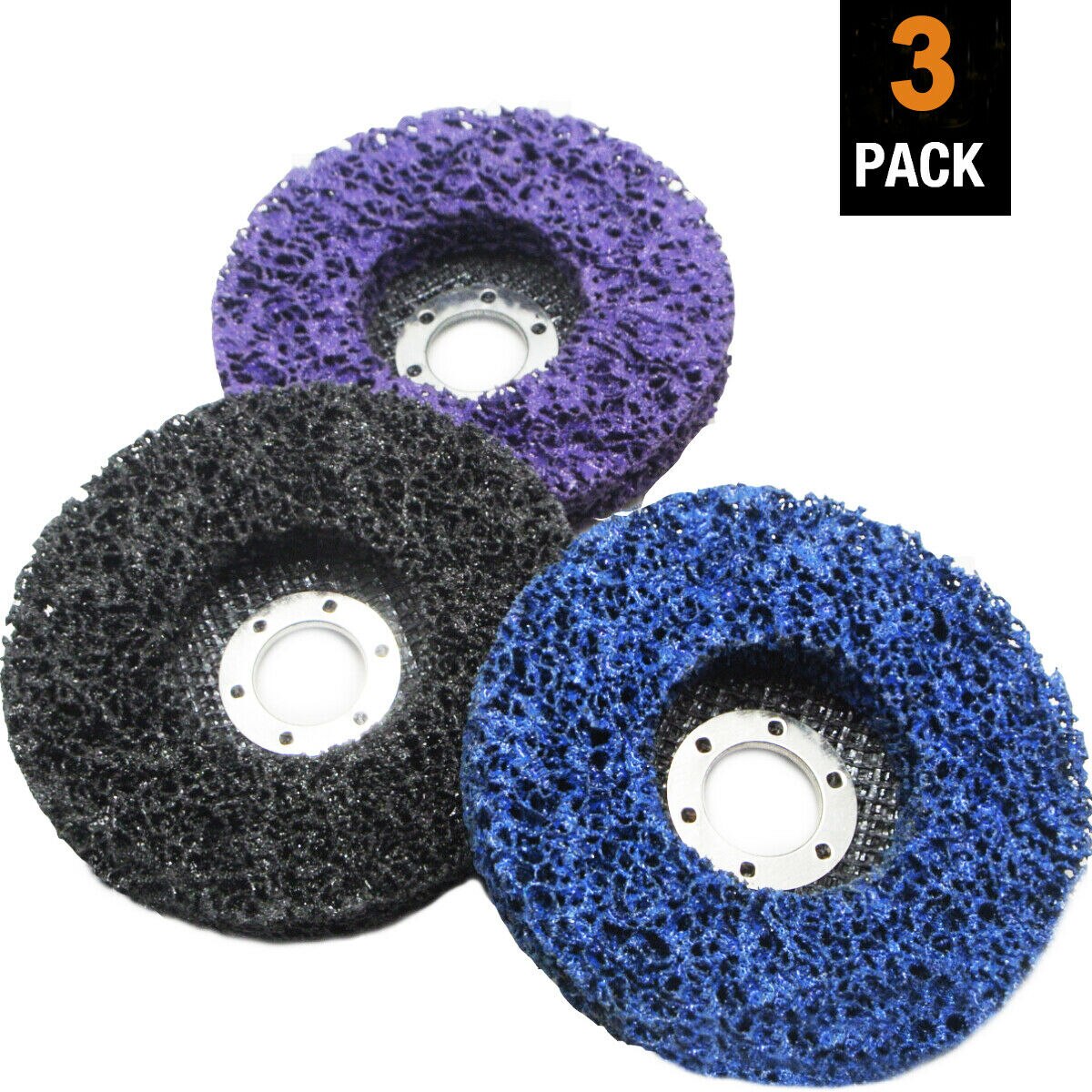 3 PCS Strip Discs 4.5"x7/8" Stripping Wheels Remove Rust Paint Strip&Clean Discs